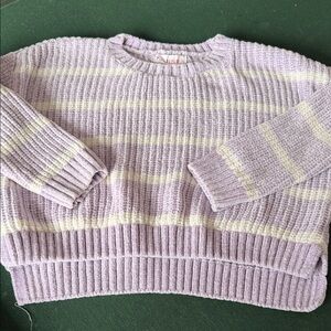 Pink Republic Lavender and Cream Striped Sweater